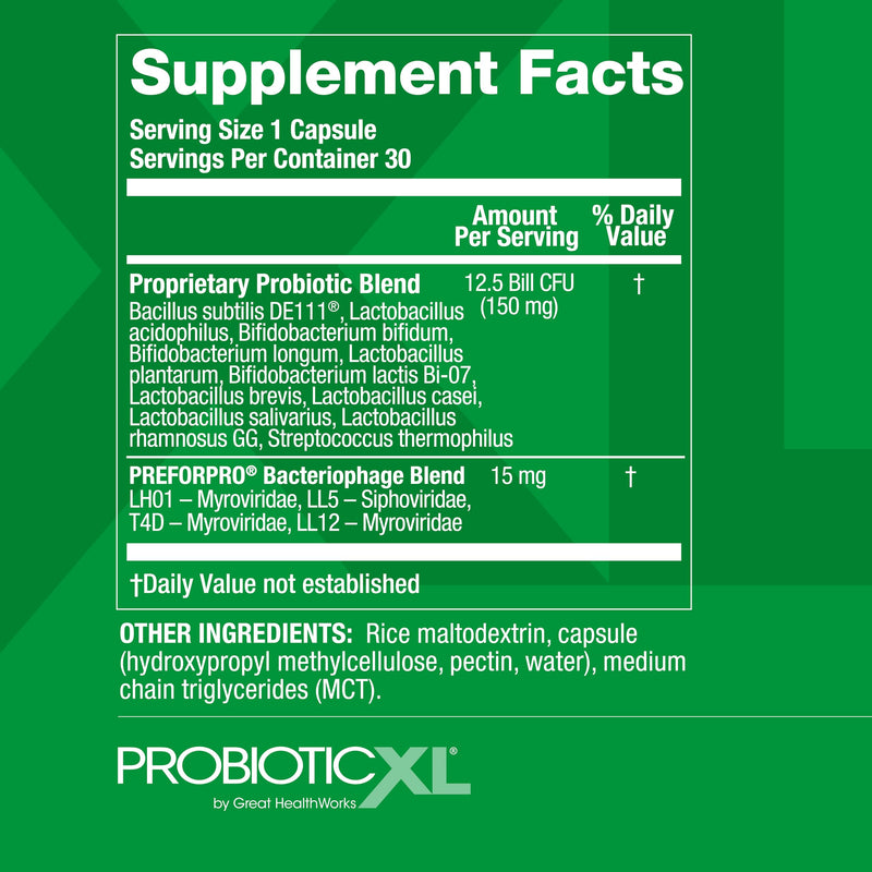 OmegaXL ProbioticXL Probiotic & Prebiotic, 30 Veggie Capsules 1 ProbioticXL