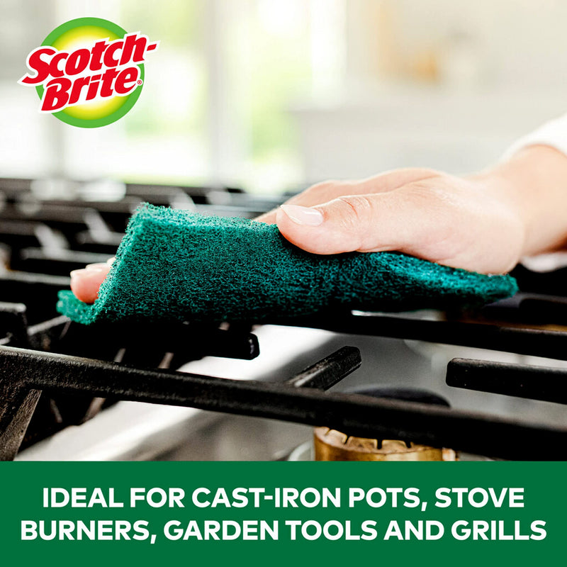 Scotch-Brite Heavy Duty Scour Pads, Great For The Kitchen, Garage and Outdoors, 3 Pads - BeesActive Australia