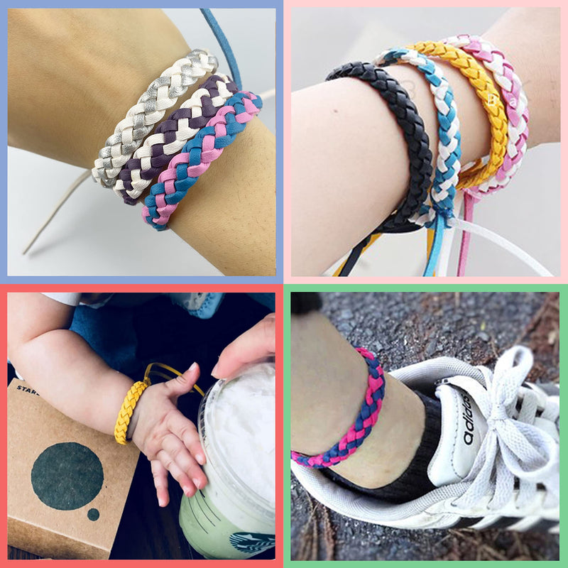 Mosquito Repellent Bracelets, 30 Pack PU Leather Braid Natural Bug Insect Repellent Wristbands for Kids Adult Outdoor Camping Fishing Traveling - BeesActive Australia
