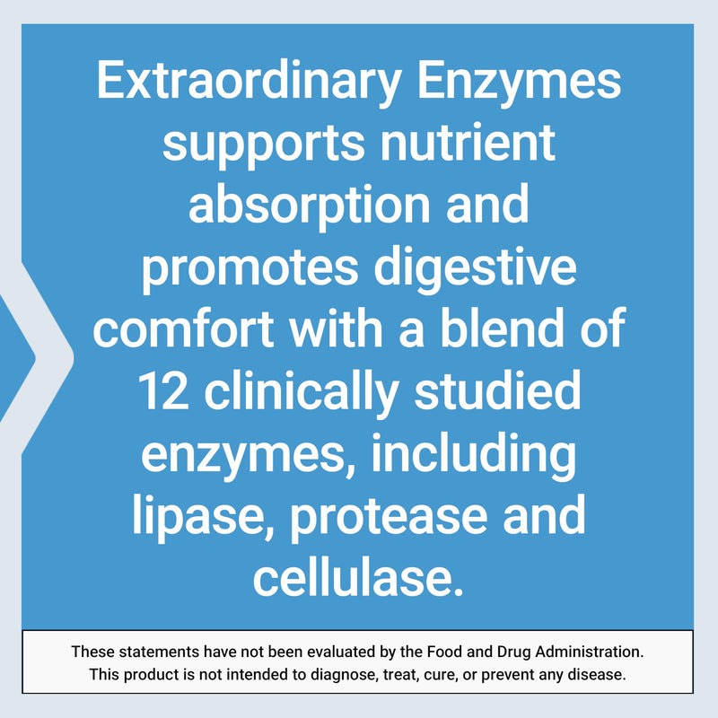 Life Extension Extraordinary Enzymes, Digestive Health Support, Nutrient Absorption, Digestive enzymes, Non-GMO, 60 Capsules (Pack of 2) 60 Count (Pack of 2)