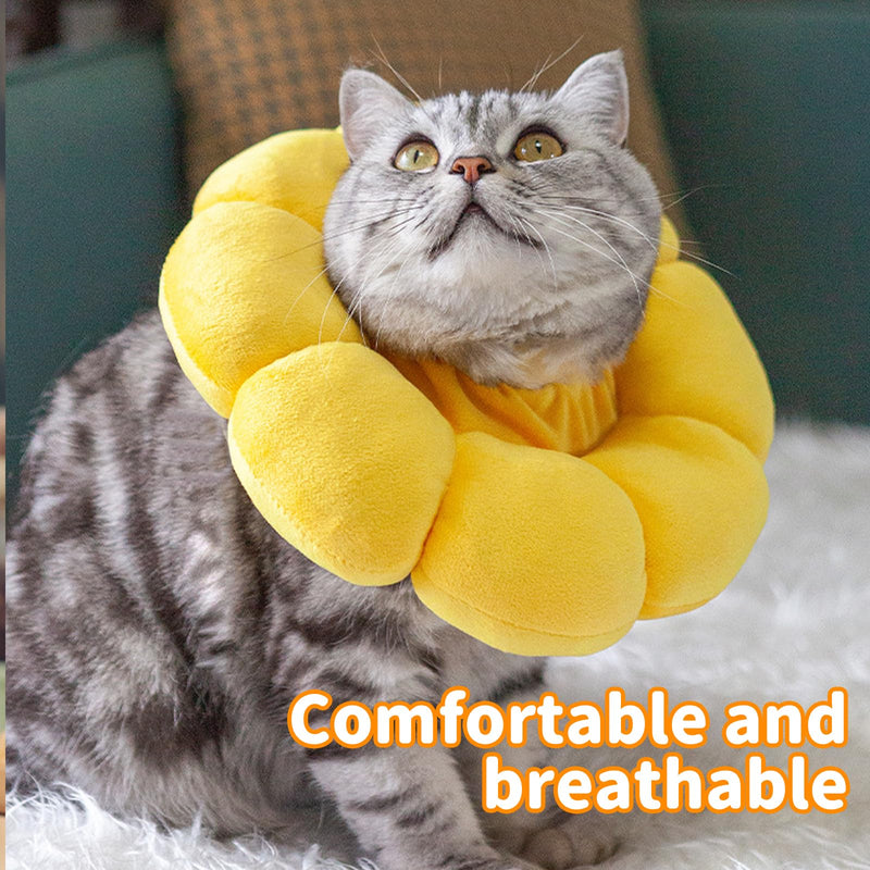 Thoquene Soft Cat Neck Brace, Adjustable Neck Brace, Sunflower Leak Protection Cat - BeesActive Australia