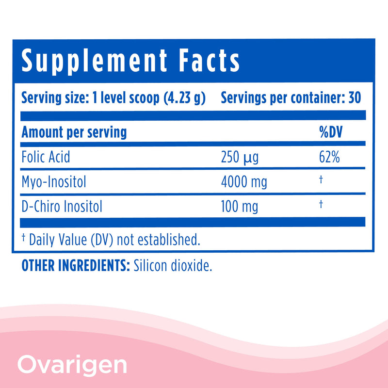 CalmCo Ovarigen Myo-Inositol & D-Chiro Inositol Supplement for Women – 40:1 Inositol Powder with Folic Acid, Fertility Supplements for PCOS, Hormone Balance and Ovarian Support (30 Servings) 30 Servings - BeesActive Australia