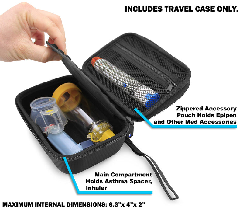 CASEMATIX Travel Case Compatible with Asthma Inhaler, Spacer and More - Includes Case Only - BeesActive Australia