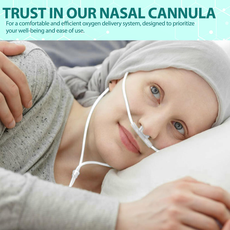 10 Pack High-Flow Ultra Soft Nasal Oxygen Cannula, Green Crush Resistant Tubing with Standard Connection 6.6 Feet - BeesActive Australia