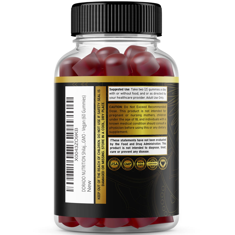 Shilajit Gummies (60 Count) Shilajit for Men & Women - Himalayan Shilajit - Pure Shilajit Gummies for Men - Delicious Raspberry Watermelon Flavor - 3rd Party Tested - Vegan & Non-GMO - USA Made - BeesActive Australia