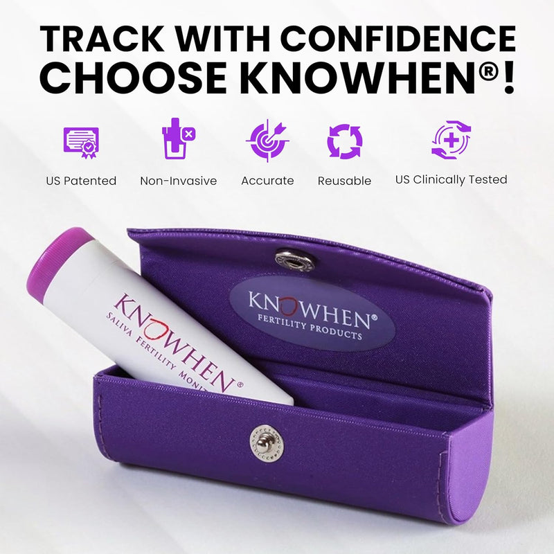 KNOWHEN® Saliva Ovulation Tests Kit – Non-Invasive Ovulation Predictor kit, Unlimited Tests for Fertility Tracking – No Waste, No Urine Mess – Hygienic Ovulation Days Tracker Kit for Family Planning