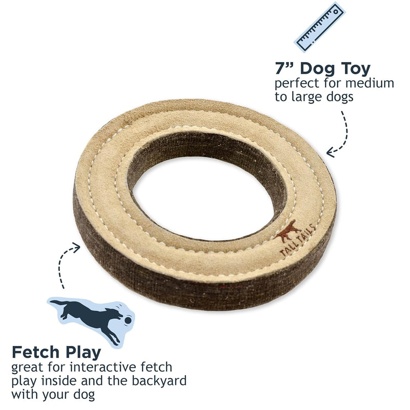 Tall Tails Ring Natural Leather Fetch Toy for Dogs - BeesActive Australia