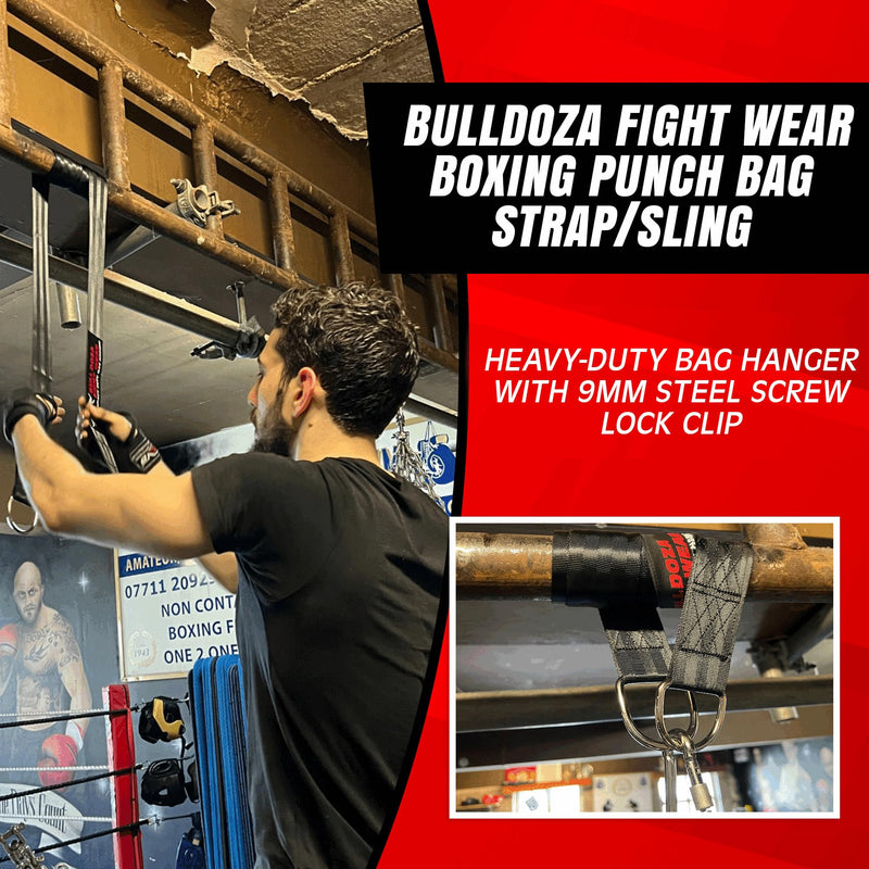 Bull Doza Fight Wear Punch Bag Hanging Strap – Silent, Strong, Non-Slip – Available in 3 Sizes 5ft (152cm)
