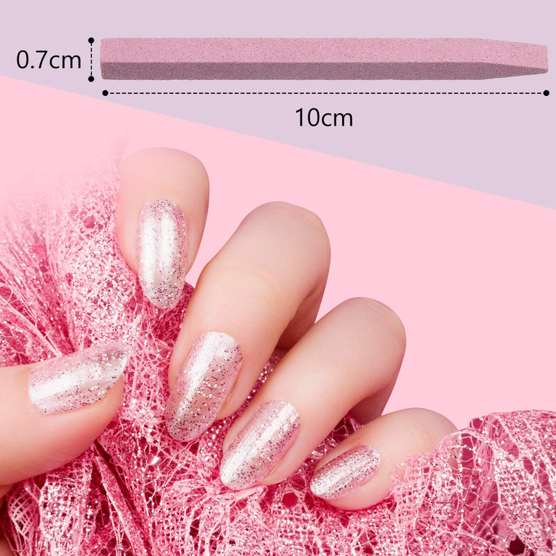 Mudder 40 Pcs Stone Nail File Pumice Stick for Fingernails Pumice Rock Nail Cuticle Pusher Rock File for Home Salon Toenail Buffing Tool 4 Colors