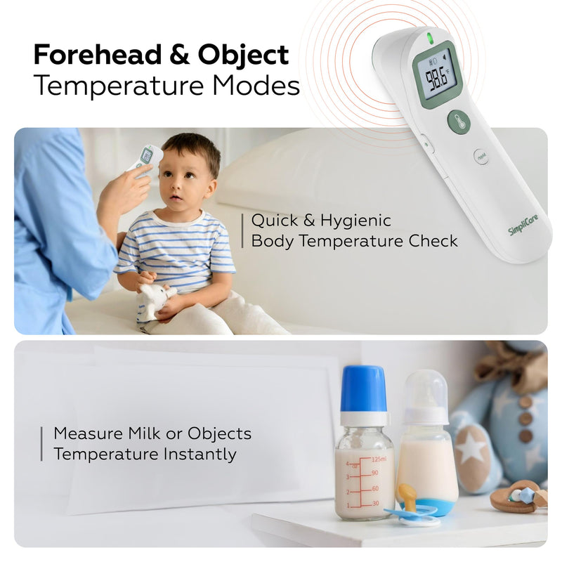 FC-IR206 | FDA 510(k) Cleared Medical Grade Infrared Thermometer | 2-in-1 Non-Contact Forehead & Object Thermometer for Baby, Infant, Toddler, Kids & Adults