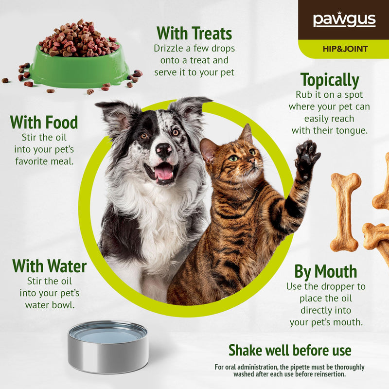 Hip and Joint Support for Cats Dogs Canine - Multi-Ingredient Joint Formula Pain Relief with Glucosamine, Chondroitin, Boswellia, MSM, Hyaluronic Acid - Mobility Lubrication, Stiffness Relief