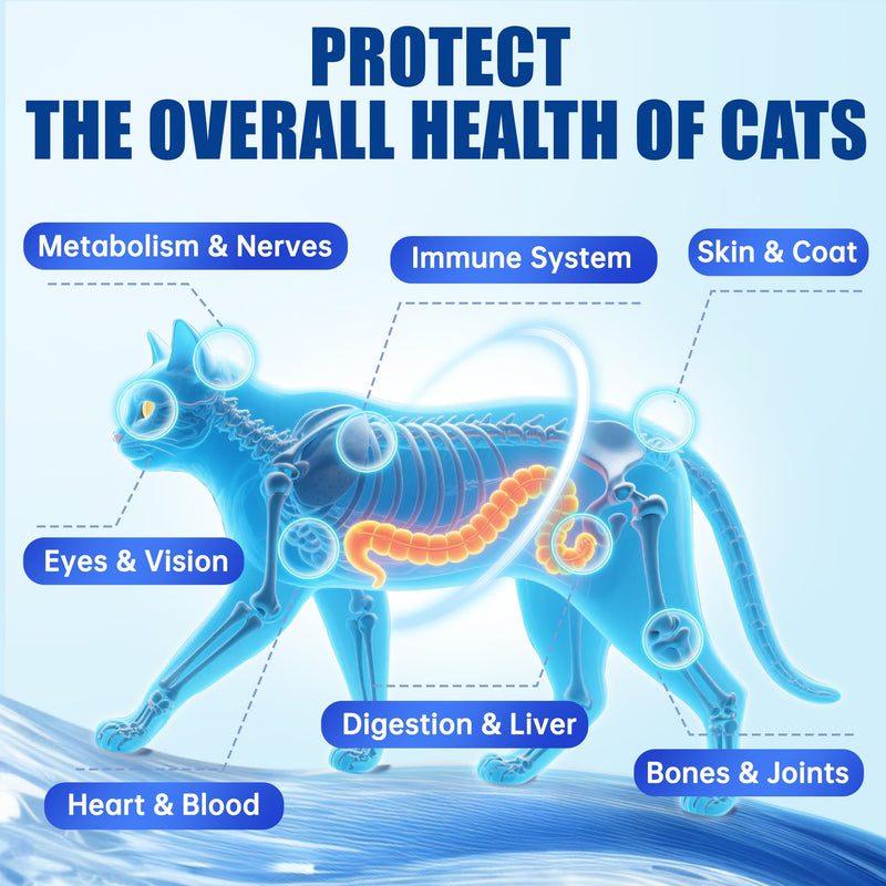 Just Try 23 in 1 Taurine for Cats Vitamins Treats +16 OZ Taurine Treats with Coenzyme Q10 for Cats to Immune, Joint Support Skin