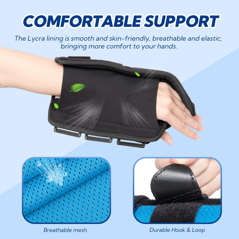 Boxer Fracture Splint, Ulnar Gutter Splint Right Hand, the 4th and 5th Metacarpal Finger Splint Hand Brace, Boxer Orthosis Hand & Wrist Brace for Women & Men, Left, L