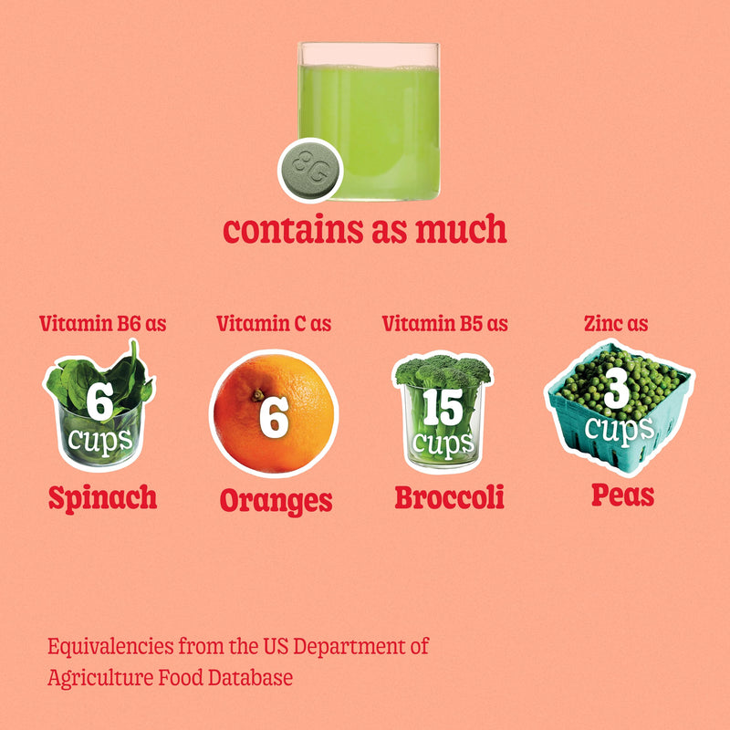 8G 8Greens Supergreens Effervescent Tablets, Blood Orange, 30 Servings | Boosts Metabolism, Immunity & Focus; Contains Aloe vera, spirulina & chlorella; Vitamins C, B6, B12 & folate; Doctor-Backed