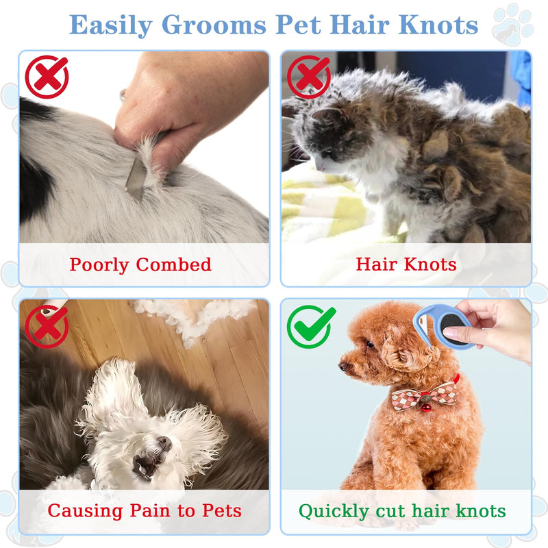 Multifunctional Pet Grooming Comb - Hair Removal Tool for Cats and Dogs, Knot Remover and Opener for Loose, Knotted Fur 2pcs - BeesActive Australia