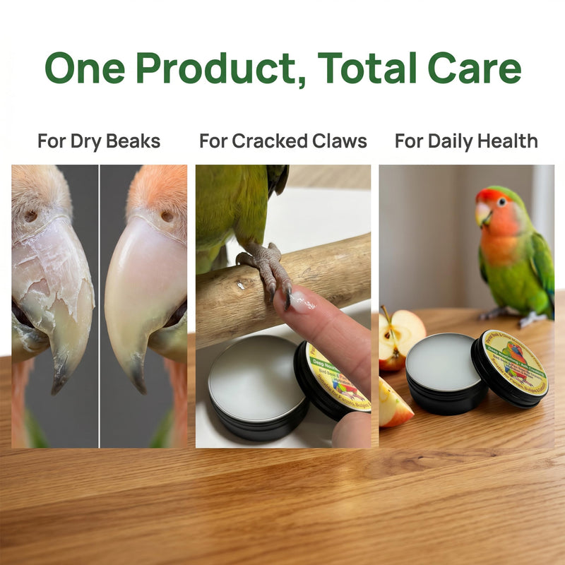 Parrot Beak & Claw Moisturizing Cream, 80g | Deep Nourishing Anti-Cracking Balm, For Parrots, Budgies & Cockatiels, Perfect Gift for Bird & Parrot Pet Lovers