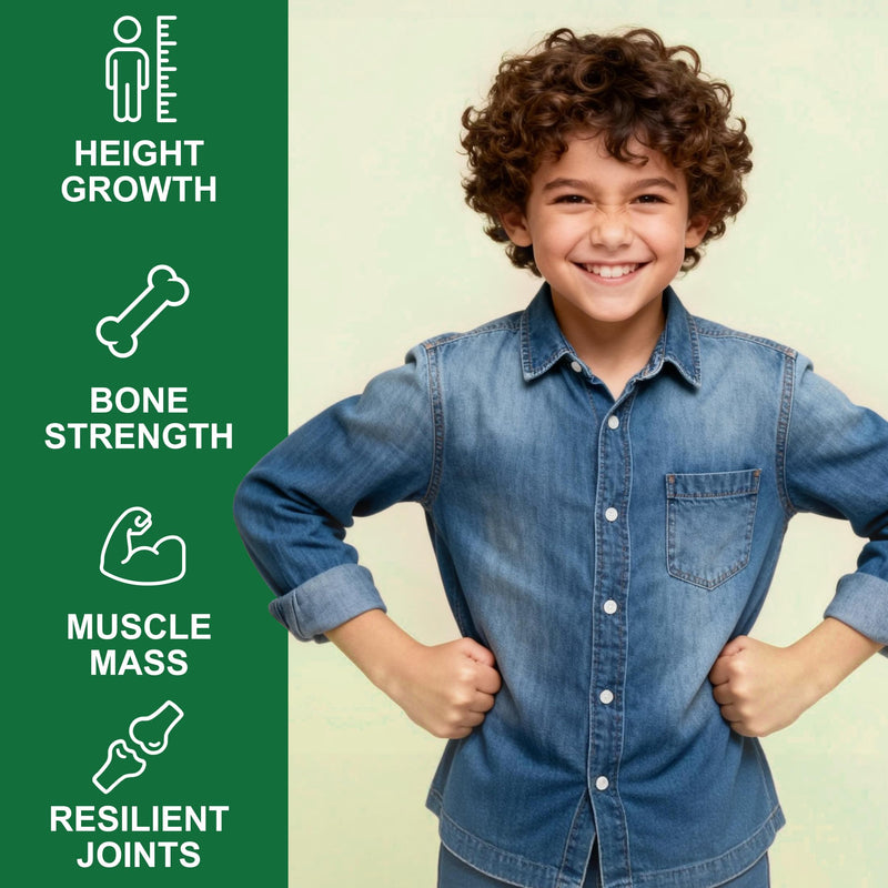 Height Growth Gummies for Kids & Teens - Calcium, Vitamin C, Zinc, Ashwagandha, L-Arginine - Multivitamin for Teen Boys & Girls - Grow Taller Supplement for Kids Height - 62 Gummies
