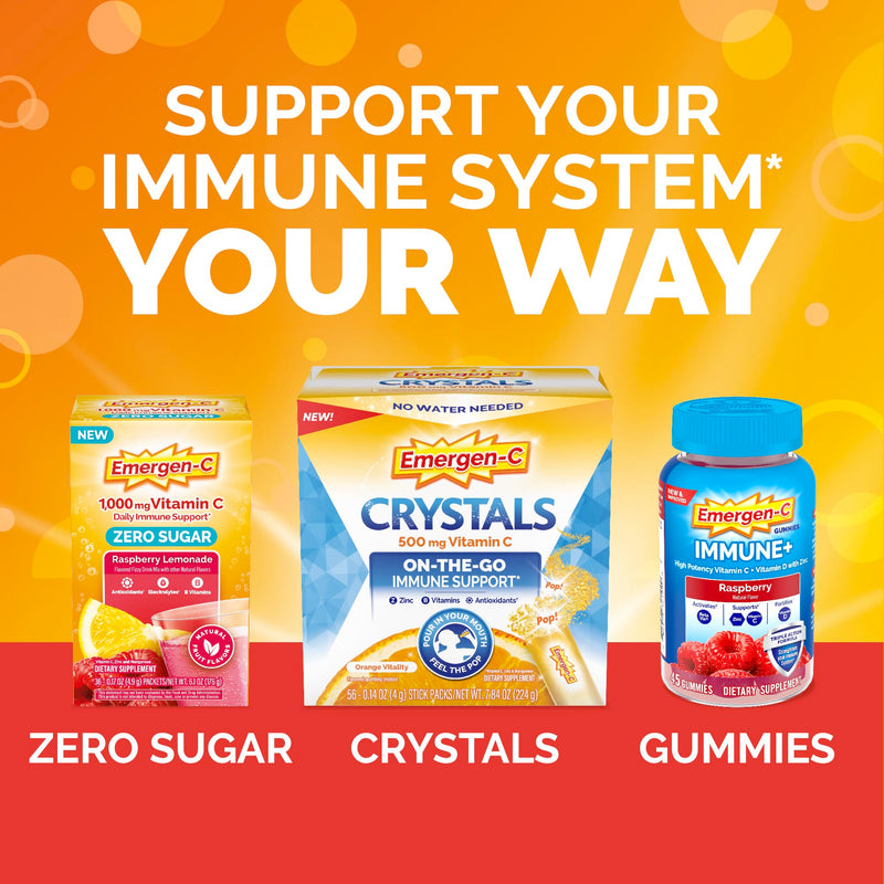 Emergen-C Hydration+ Sports Electrolyte Replacement Sports Drink Mix Powder with Vitamin C, Raspberry Splash Flavor, Back to School Essentials - 18-0.33 oz On The Go Packets (Pack of 36) 0.33 Ounce (Pack of 36)