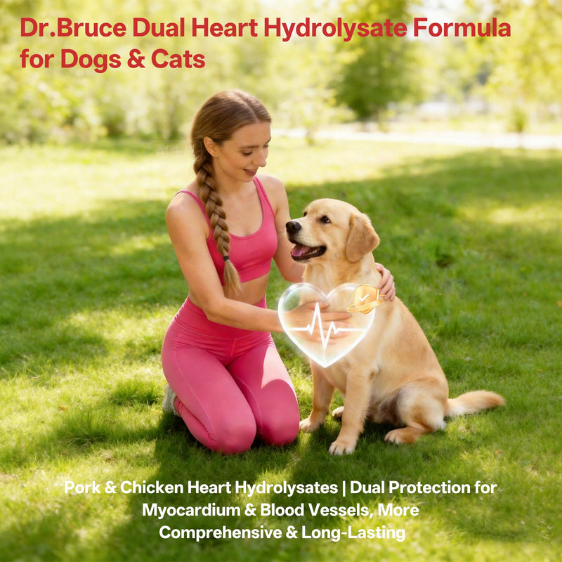 Heart Support Supplement for Dogs & Cats with CoQ10, Taurine & Vitamin E – Cardiovascular Wellness, Pet Heart Health for All Breeds & Ages, 140 Tablets