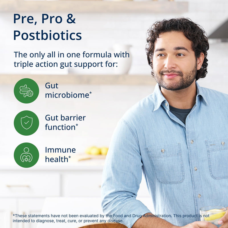 Metagenics UltraFlora Triplebiotic, Shelf-Stable, 30 Capsules | Prebiotic, Probiotic and Postbiotic Blend with Akkermansia, Supports Digestive Balance, Microbiome and Immune Function