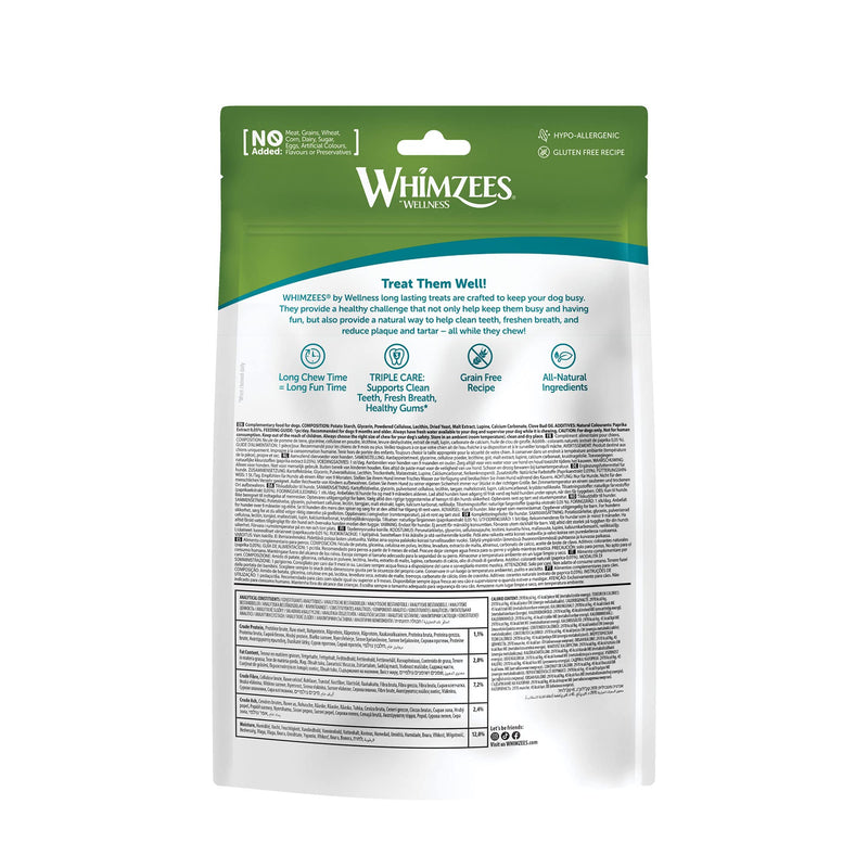WHIMZEES Veggie Sausage S, 28 Pieces – Dog Dental Stix, Size S, Dog Dental Sticks for Small Breeds, Natural and Grain Free, Rawhide-Free, Vegetarian, No Added Sugar