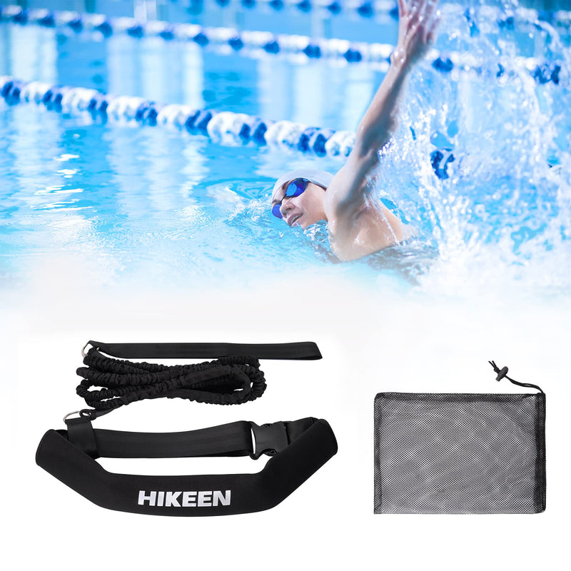 Hikeen Swimming Training Belt - 4M Tether for Swim in Place, Stationary Harness, Aquatic Resistance Belt swimming belts