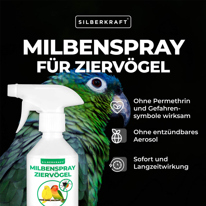Silberkraft mite spray 250 ml for pet birds and chickens, reliable mite protection, efficient and guaranteed helpful anti-mite agent - BeesActive Australia