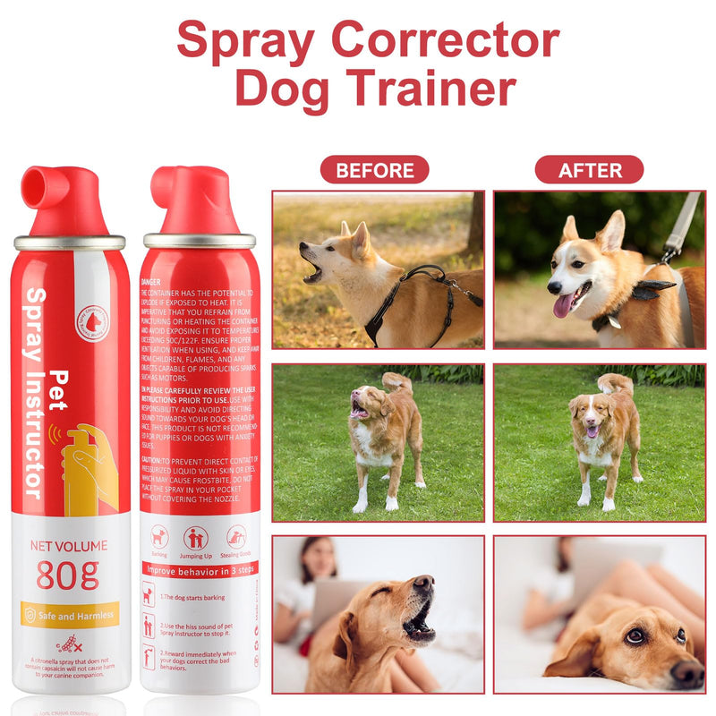 Corrector Spray Dog Trainer, 80ml 1 Pack Dog Corrector Spray for Dogs to Stops Barking, Jumping Up Attacks & Unwanted Dog Behaviour Humane Effective RED-1 - BeesActive Australia