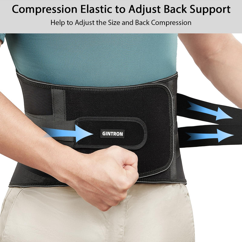 Back Brace for Lower Back Pain Relief Men Women, Immediate Relief from Sciatica, Herniated Disc, Scoliosis, Breathable Back Support Brace with 3D Lumbar Support Pad for Home & Lifting At Work Medium Black - BeesActive Australia