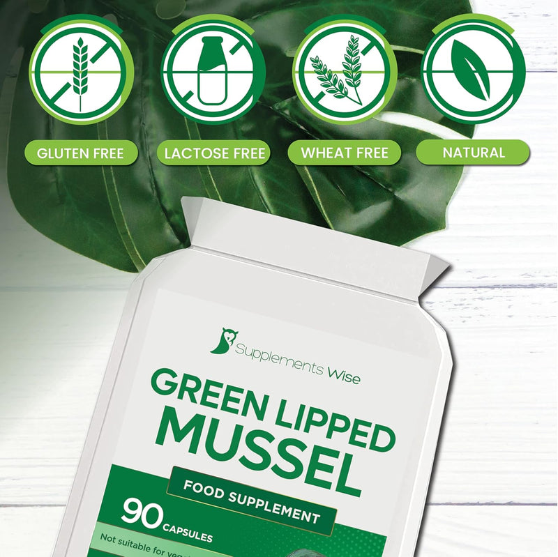 Green Lipped Mussel Extract 90 Capsules (Green Shell Mussel) 500mg Joint Pain Relief UK Made. Pharmaceutical Grade - BeesActive Australia