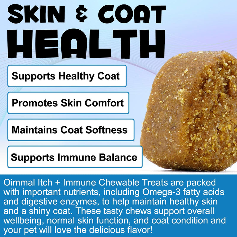 Itch Immunity Treats For Dogs, Itch Relief For Dogs, Dog Allergy Relief Chews For Healthy Skin & Coat, Paws, Supports Seasonal Itching & for All Breeds and Size, Peking Duck Flavor (150 Chews) 150 Chews