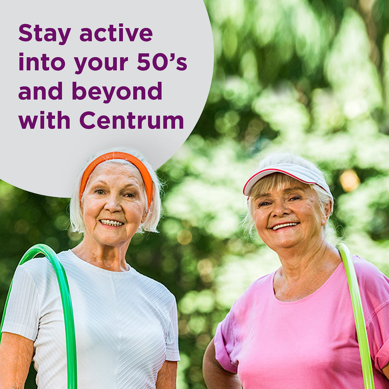 Centrum Silver Women's Multivitamin for Women 50 Plus, Multivitamin/Multimineral Supplement with Vitamin D3, B Vitamins, Non-GMO Ingredients, Supports Memory and Cognition in Older Adults - 100 Ct 100 Count (Pack of 1) - BeesActive Australia