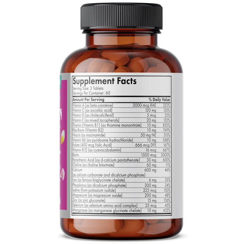 Futurebiotics Hair, Skin & Nails Beauty MultiVitamin with Biotin, Hair Vitamins and Skin Vitamins that Promote Healthy Hair and Nail, 180 Tablets 180 Count (Pack of 1)