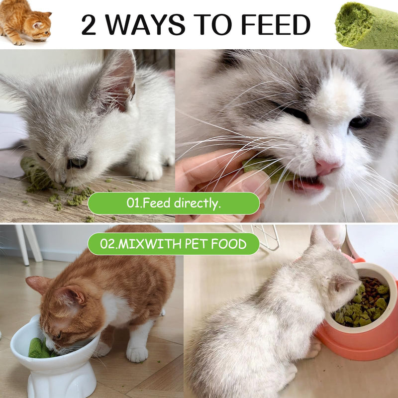 HavenJanny 50g Cat Grass Teething Stick, Freezed Drying Cat Grass Sticks Snacks for Cats, Edible Cat Treats for Teeth Cleaning and Hairball Removal - BeesActive Australia