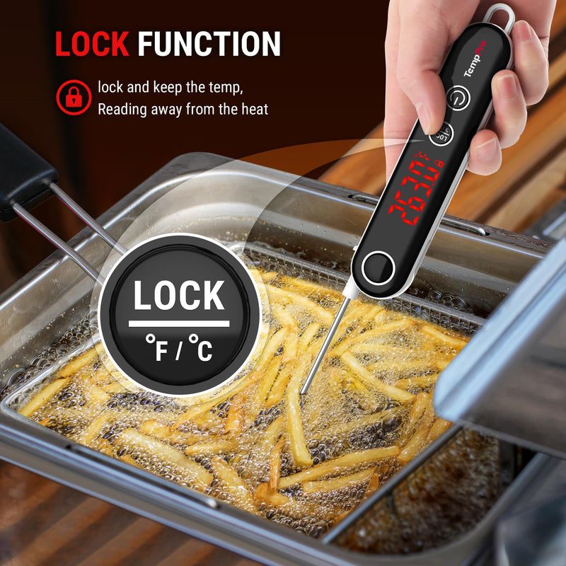 TempPro TP18 Instant Read Meat Thermometer Digital with Thermocouple Sensor, Cooking Food Thermometer for Grill, Smoker, BBQ, Oil Deep Frying, Candy, Kitchen Thermometer (Previously ThermoPro) - BeesActive Australia