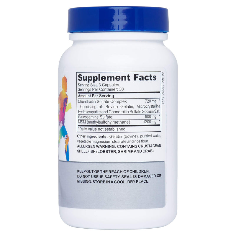 Runner Joint Support Supplement | Supports Healthy Joints, Cartilage & Mobility | Glucosamine Chondroitin MSM | GMP Certified Joint Support for Athletes – 90 Capsules