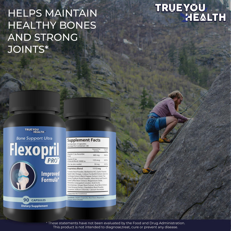 Bone Support Ultra Flexopril Pro - Improved Formula - Our Best Bone Health Supplement - Advanced Bone Support Supplement with Calcium and Vitamin D Bone Health Support