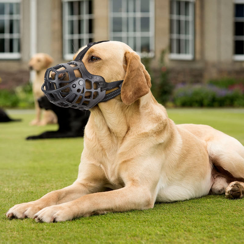 Ownpets Dog Muzzle, Muzzle for Large Dogs, German Shepherd Muzzle, Medium Dog Muzzle, Silicone Dog Muzzle, Black, XL - BeesActive Australia