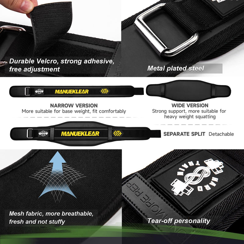 Weight Lifting Belt, Lifting Belts for Women Men,MANUEKLEAR Weightlifting Belt Quick Locking Back Support for Bodybuilding, Fitness, Powerlifting, Cross Training, Squats, Workout, Exercise L（36-41inches） Midnight Black