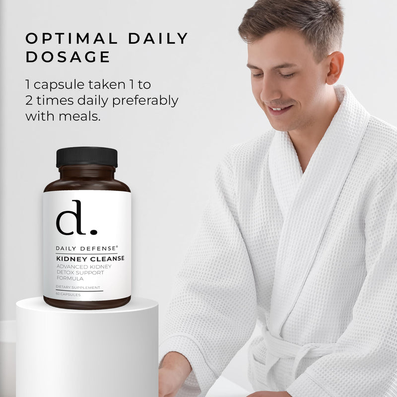 Kidney Defense Supplement - Kidney Cleanse & Detox Vitamins with Chanca Piedra, Astragalus Root, Cranberry Extract, Stinging Nettle Leaf, Horsetail Powder, Juniper Berry & More - 60 Caps