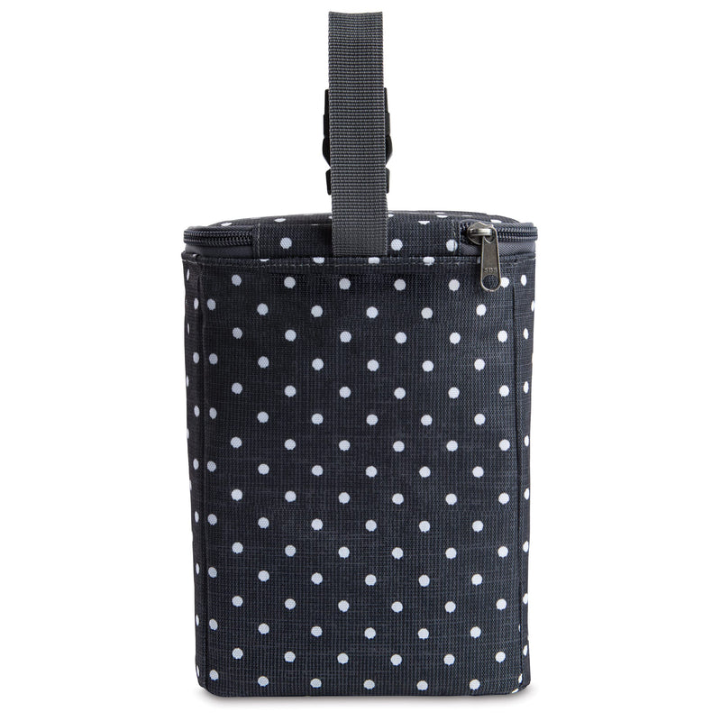 PackIt Freezable Double Bottle Bag, Built with EcoFreeze Technology, Antimicrobial lining, Collapsible, Reusable, Zip Closure, Buckle Handle, Perfect for Breastmilk and Formula On the Go Polka Dots - BeesActive Australia