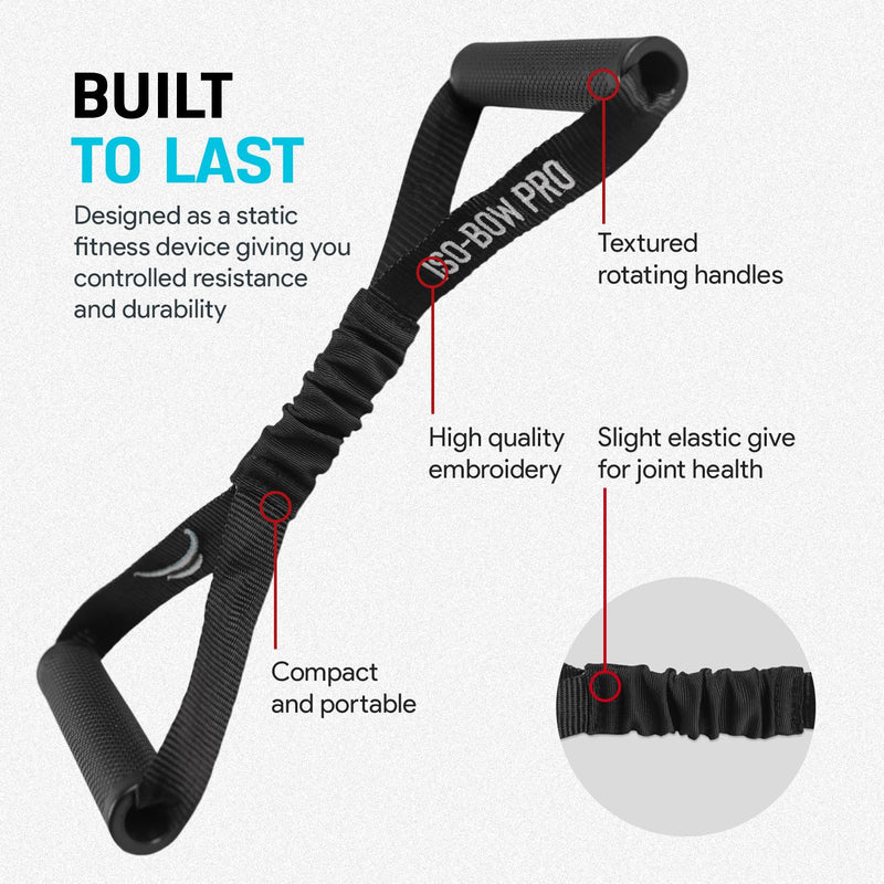 Iso-Bow Pro by Bullworker | The Isometric Pocket-Companion for Strength Training, Stretching, and Working Out. Use self-Resistance to circulate Blood Flow, Pump Muscles. Yoga or Pilates Exercises. 1