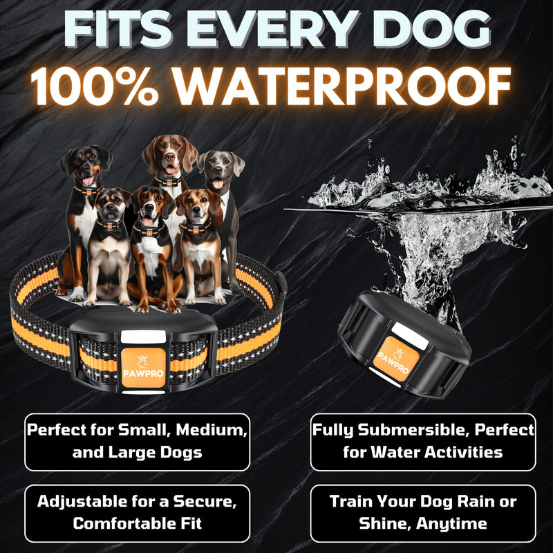 Dog Shock Collar with Remote, Unmatched 4-Mile Range, Night-Light Mode, Training Guide Included, 124 Training Levels & 4 Modes, Beep Vibration Shock, Waterproof Rechargeable, Fits All Dogs, US Tech - BeesActive Australia