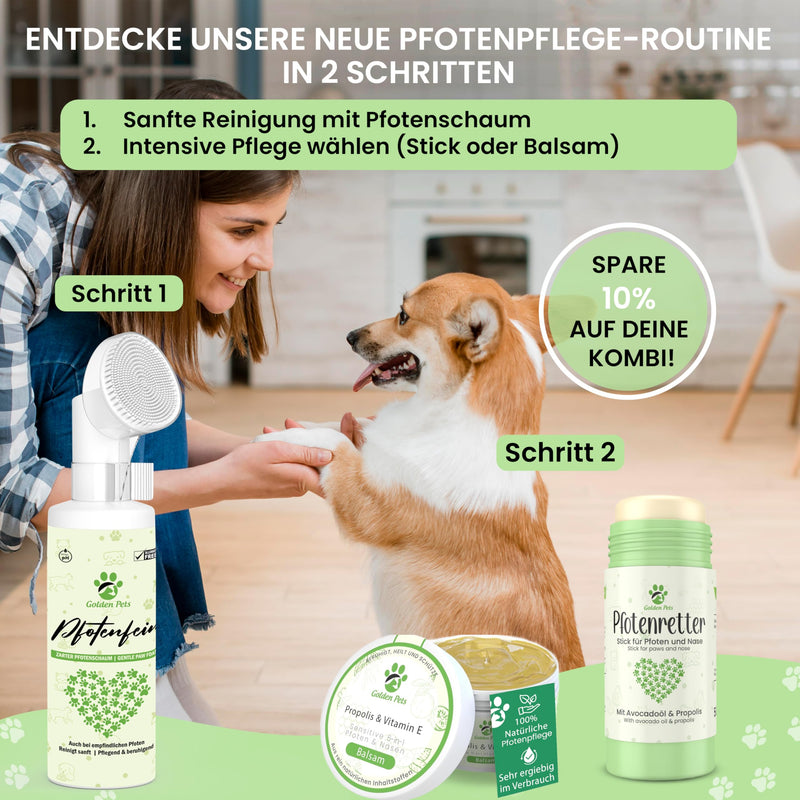 Test grade Very good - Paw cleaner for dogs & cats - Against mud, snow, ice 100% natural paw foam cleans & cares - Dog paw cleaner without water - Dog accessories & dog care 200 ml - BeesActive Australia