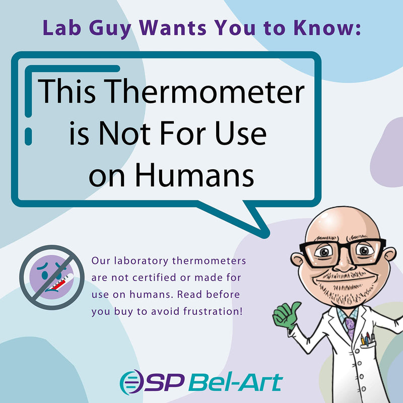 SP H-B DURAC General Purpose Lab Thermometer Total Immersion Glass Liquid Thermometer for Laboratories, Universities, Food and Beverage Processing, -20 to 150 Degrees Celsius -20/150 Degrees Celsius