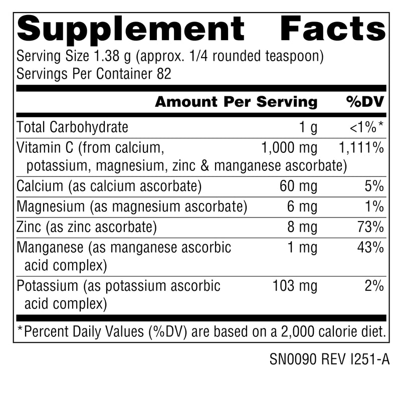 Source Naturals Ultimate Ascorbate C, 4 oz - Powder 4 Ounce (Pack of 1)
