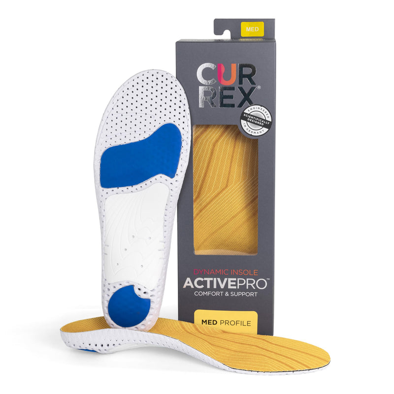CURREX ActivePro Insoles for Walking, Working, Standing, Dance, Running & Other Sports Shoes, Arch Support Inserts to Help Reduce Fatigue & Ankle & Heel Pain for Men & Women (Medium Arch, XXL) Orange 2X-Large (Men's 13-15)