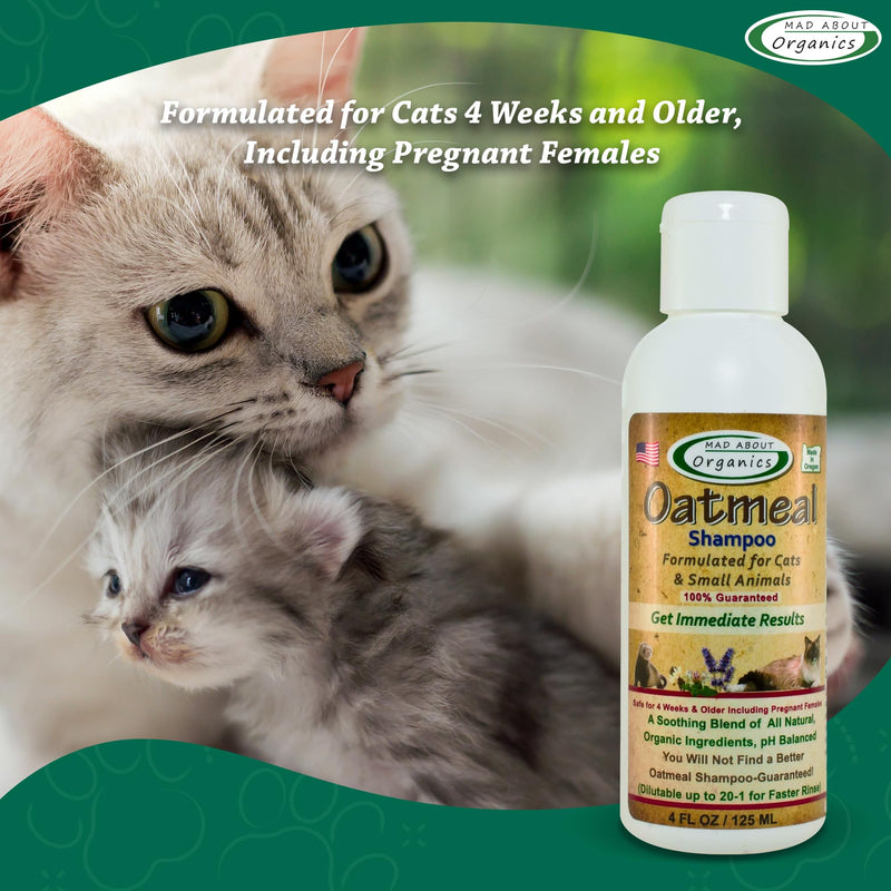 Cat Oatmeal Shampoo - Gentle, Moisturizing Small Pet Wash for Sensitive Skin, 4oz - BeesActive Australia