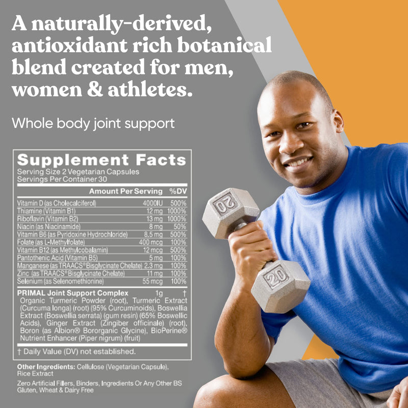 Eu Natural Joint Support Supplement for Women & Men, 60 Veg Capsules | Advanced support for whole-body mobility, flexibility & joint comfort with Turmeric, Boswellia, Ginger & Boron
