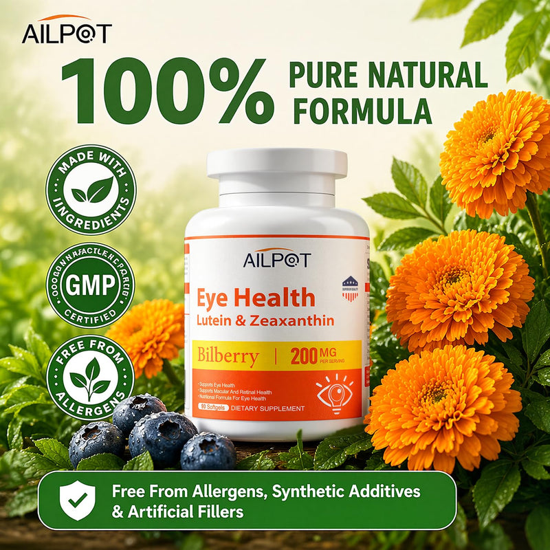 Lutein 40mg & Zeaxanthin 8mg Eye Health for Men and Women,90 Softgels